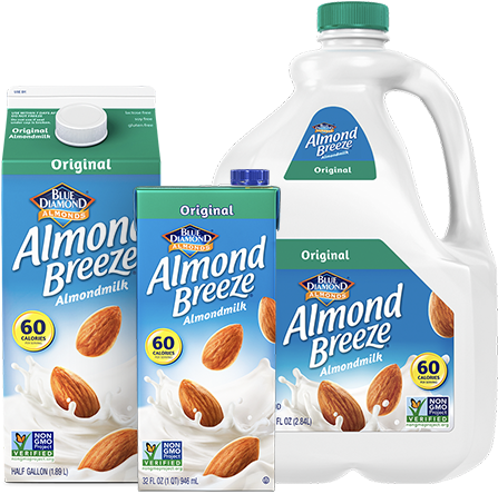 Almond Breeze Unsweetened Vanilla Almond Milk (454x468), Png Download