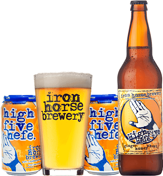 A Wheat Beer With Flavor Before The Fruit - High Five Hefe - Iron Horse Brewery (600x600), Png Download