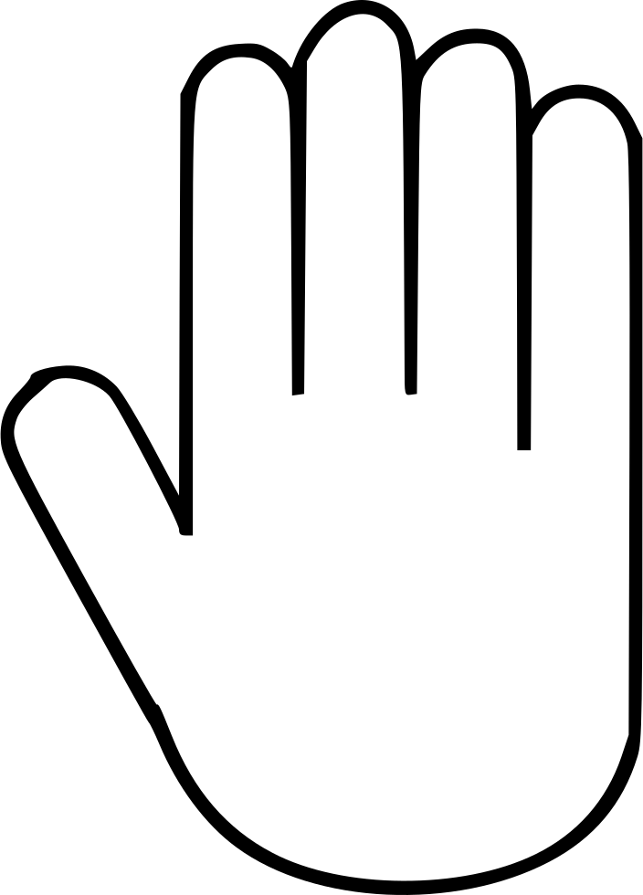 High Five Five Gesture Stop Comments - Icon (704x980), Png Download