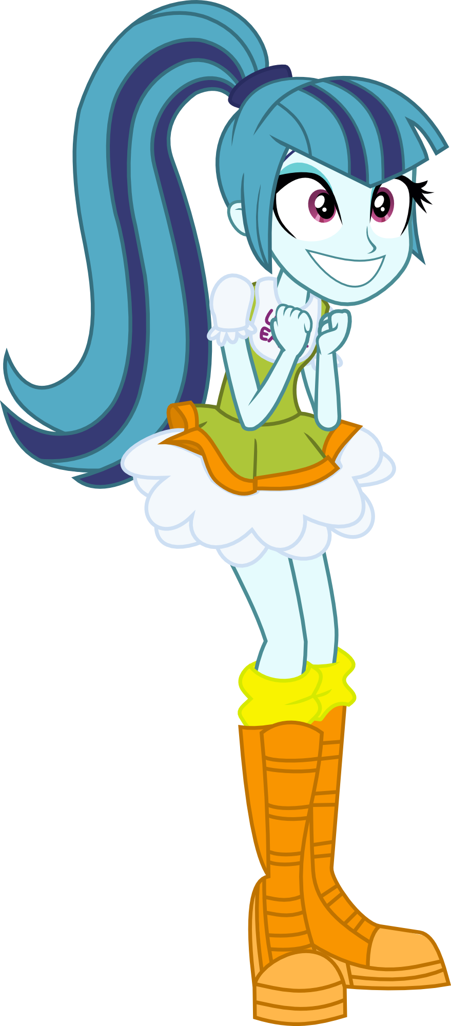 Mit-boy, Chica, Clothes, Crossover, Dress, Equestria - Five Nights At Freddy's Chica Equestria Girl (879x2000), Png Download