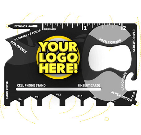 Marketng Tool Logo - Wallet Ninja 18 In 1 Multi-purpose Credit Card Size (456x436), Png Download
