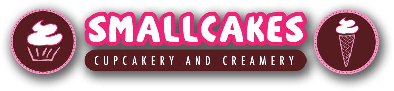 Smallcakes Cupcakery - Smallcakes Cupcakery And Creamery Logo (779x181), Png Download