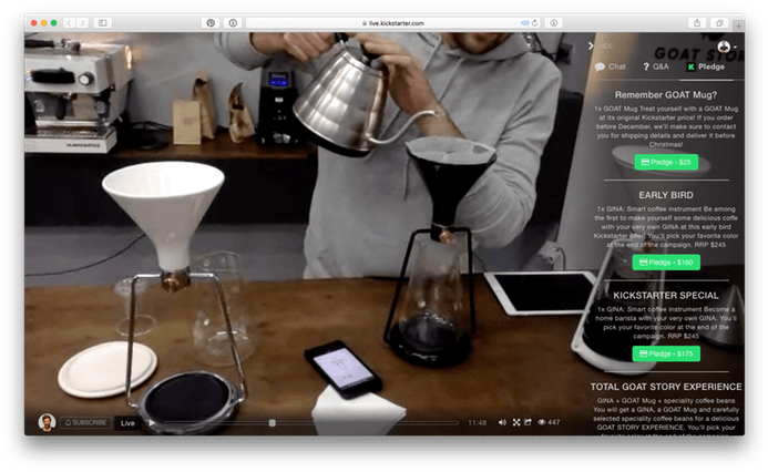 Kickstarter Live Livestream Original - Kickstarter (700x431), Png Download