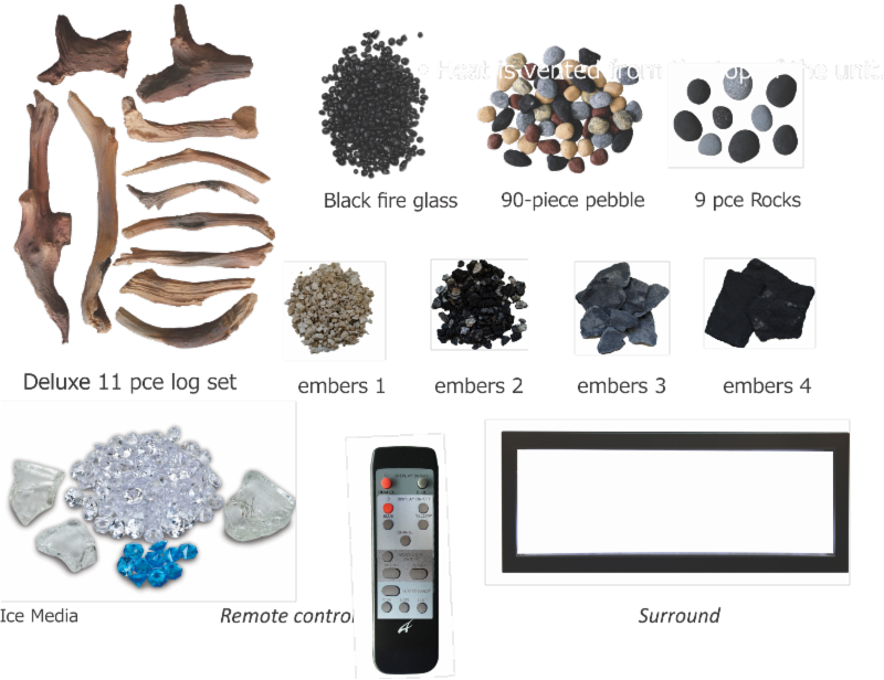 Included Media - Amantii Zero Clearance Electric Fireplace W/ 29x39 (800x616), Png Download