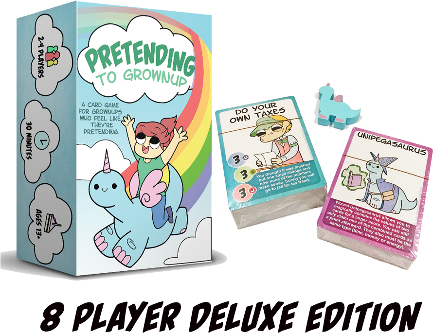 Pretending To Grownup 8 Player Deluxe Edition (906x766), Png Download