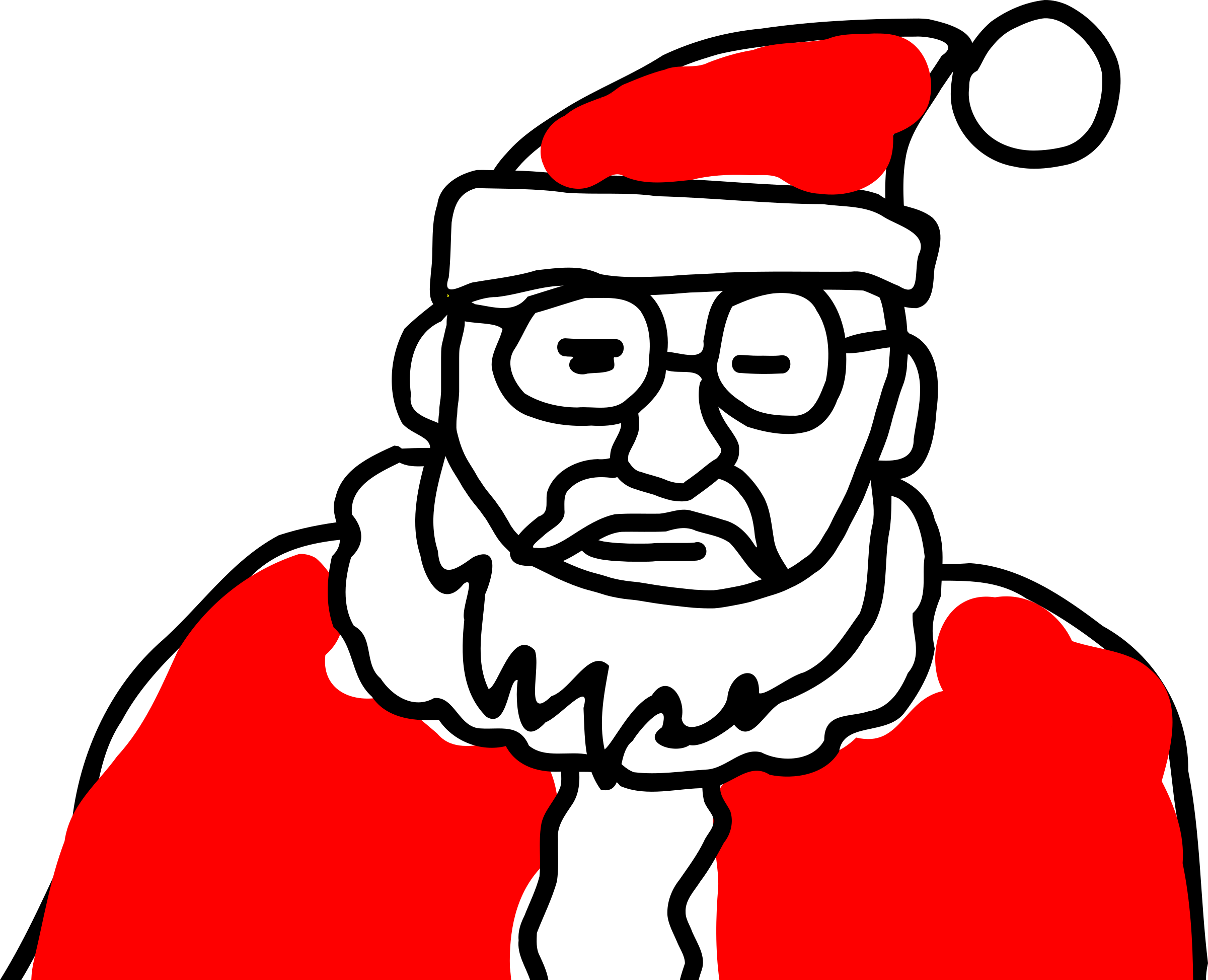 This Free Icons Png Design Of Lazy Santa (2400x1947), Png Download