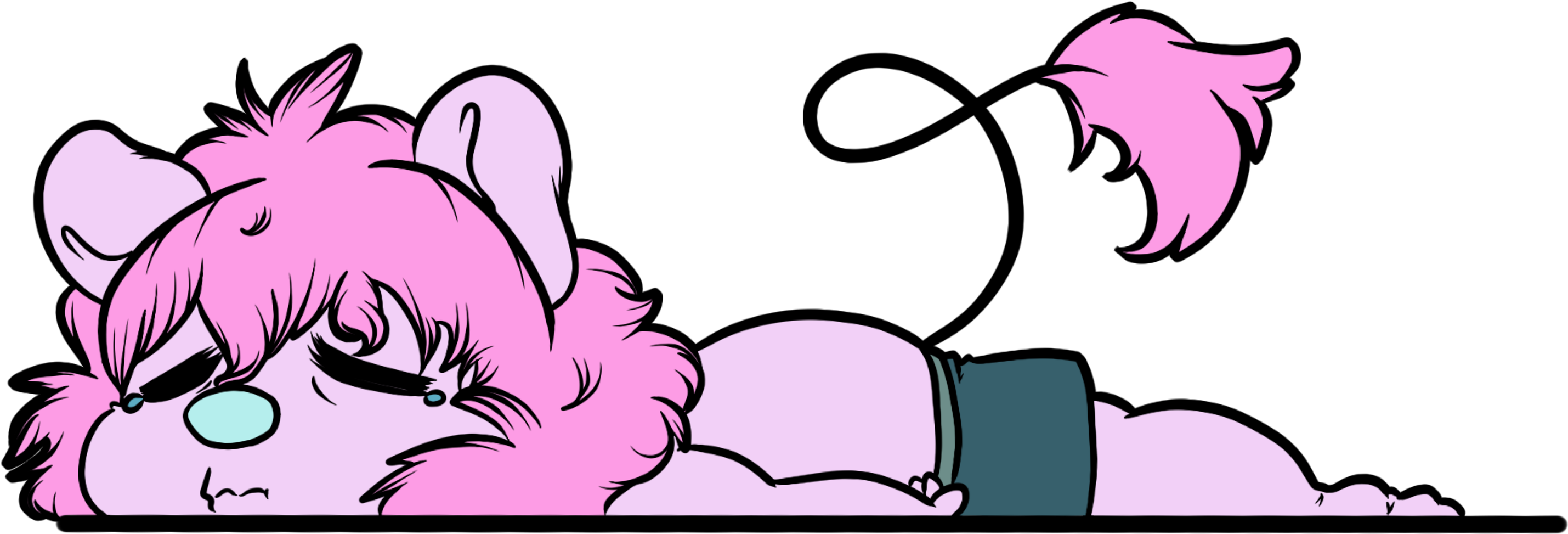 Lion Around Being Lazy - Cartoon (3000x3000), Png Download