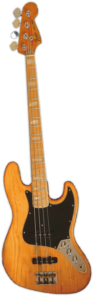 70's Fender Jazz Bass - Bass Guitar Transparent Png (313x980), Png Download