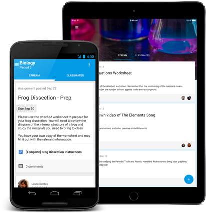 Google Mobile Classroom - Google Classroom Mobile (580x424), Png Download