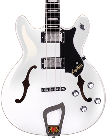 Hagstrom Viking Bass Hero White Gloss - Hagstrom Viking Bass White (350x453), Png Download