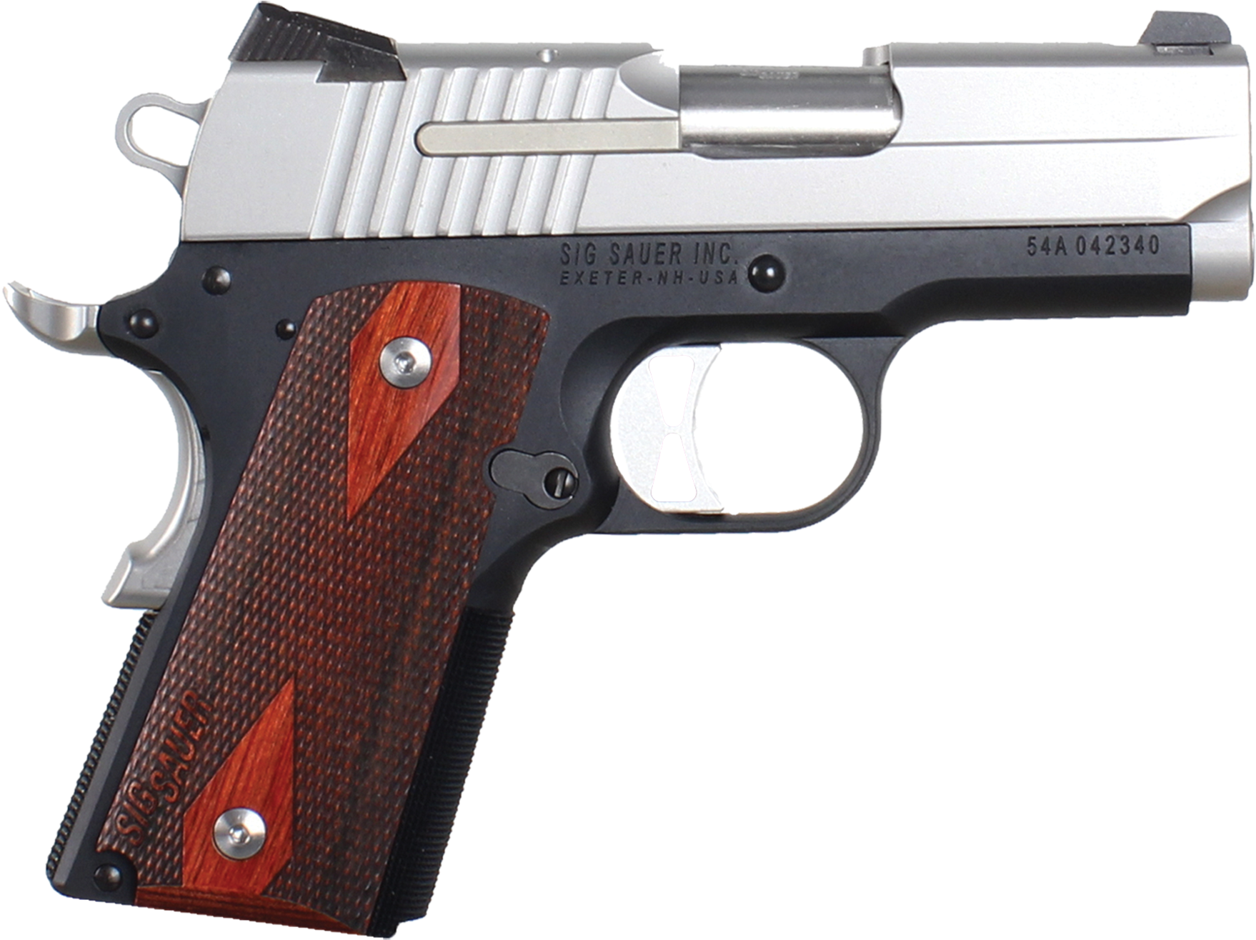 Sig Sauer 1911 Ultra Compact - Sig Sauer 9mm 1911 Compact (1800x1349), Png Download