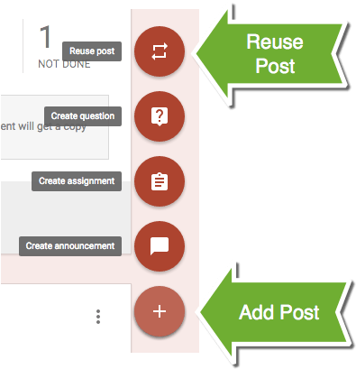 Plus Icon In Google Classroom - Google Classroom Reuse Post (430x415), Png Download