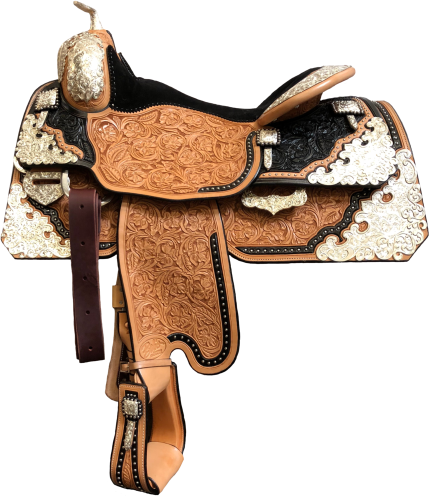 B17-681 Silver Show Saddle - Saddle (1000x1289), Png Download