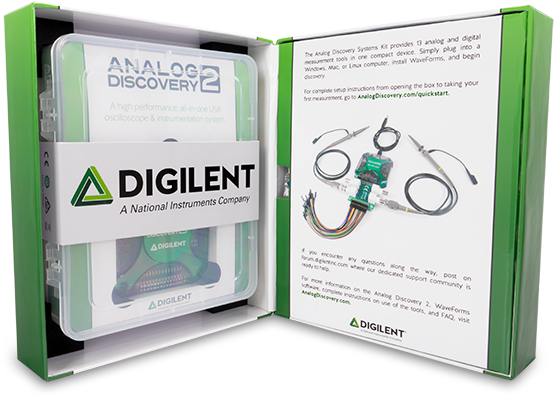 In The Kit, You'll Find An Analog Discovery 2, Bnc - Digilent (600x420), Png Download