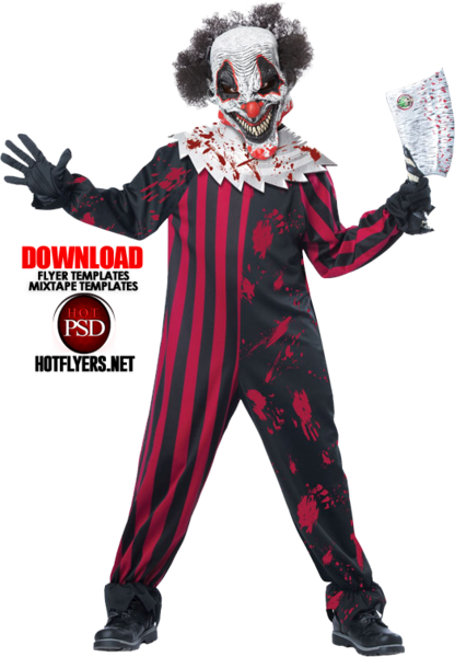 Killer Clown - Boys Killer Clown Costume (416x600), Png Download