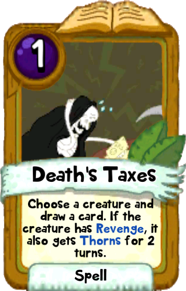 Death's Taxes - Cartoon (378x592), Png Download