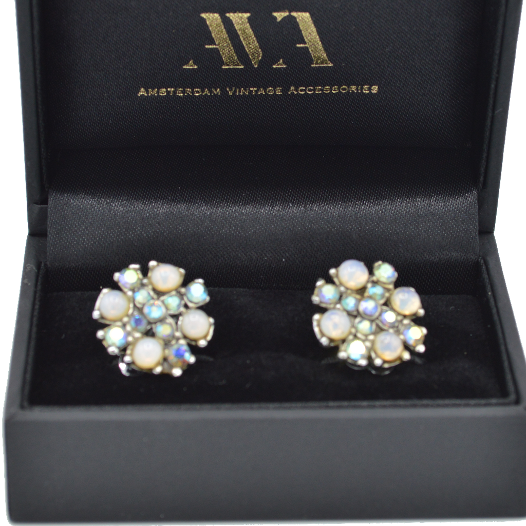 Aurora Borealis Earrings, 1940's - Earrings (1024x1024), Png Download