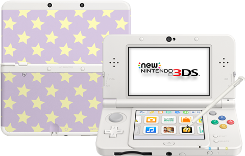 New3ds White Open Bothscreenson Coverplates Yellowstars - New Nintendo 3ds New Style Boutique 2 (480x320), Png Download