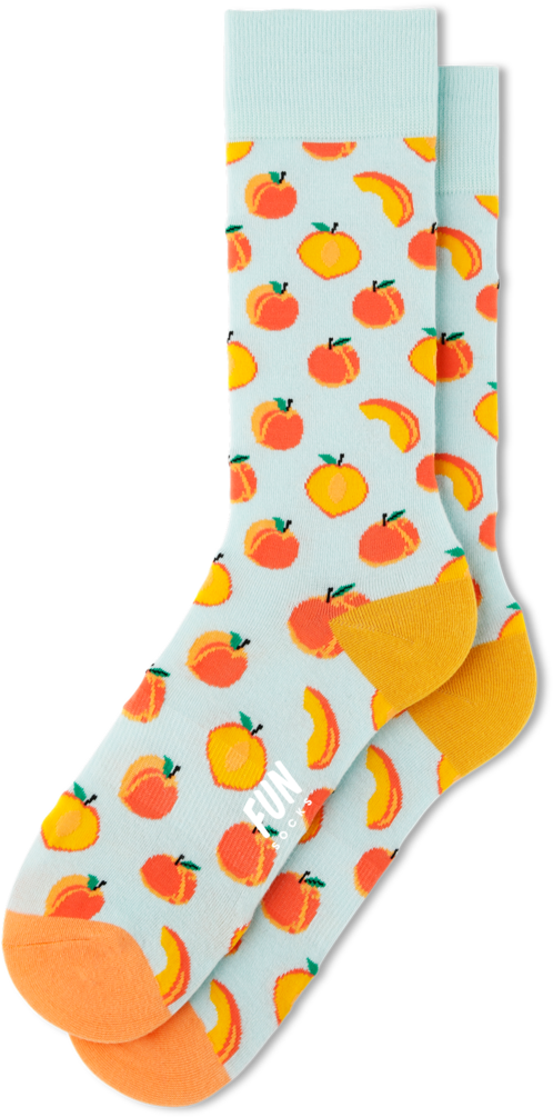 Men's Peach Fruit Socks - Peach (1080x1080), Png Download
