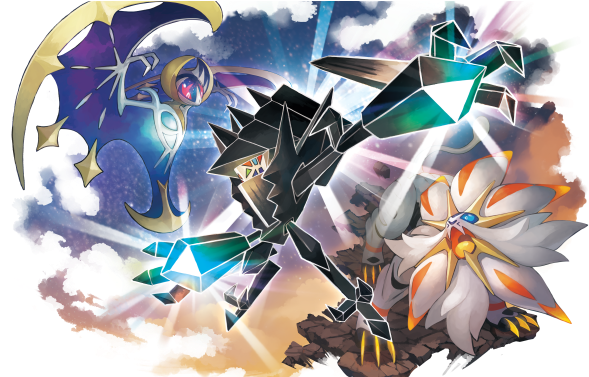Pok Mon Pok Mon Ultra Sun - Pokemon Ultra Sun And Moon (600x376), Png Download