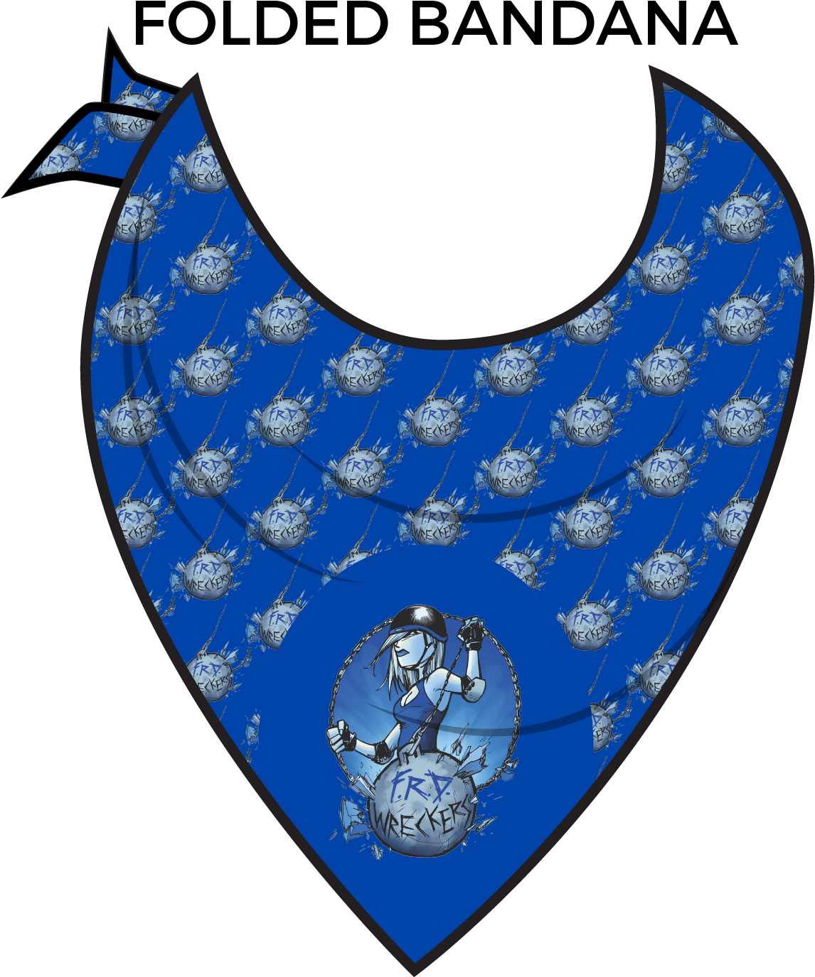 Transparent Bandana Folded - Roller Derby (1501x1501), Png Download