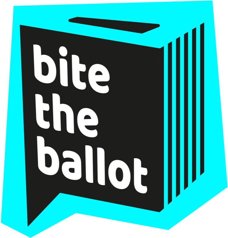 Btb Logo-aqua - Bite The Ballot (960x1032), Png Download