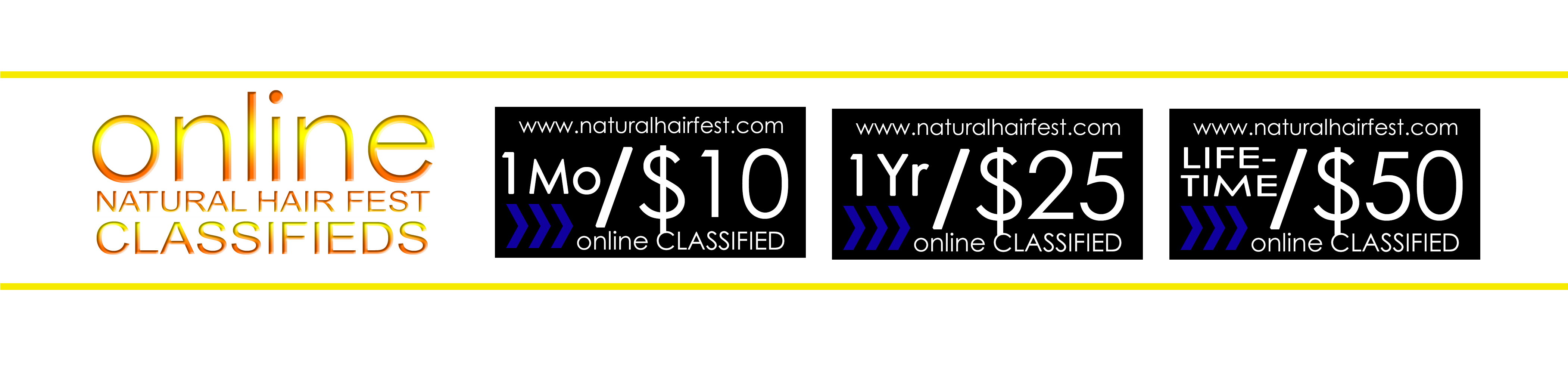 Natural Hair Fest Online Classified Rate Card - Natural Hair Fest (4200x1146), Png Download