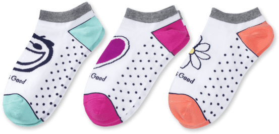 3-pack Women's Jake, Daisy, Heart Low Cut Socks - Sock (570x570), Png Download