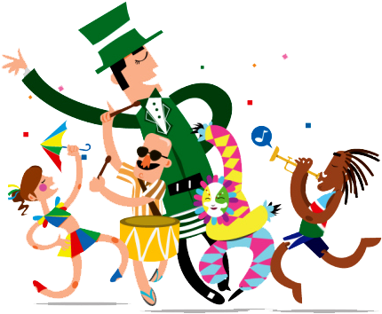 Bloco Carnaval (484x375), Png Download
