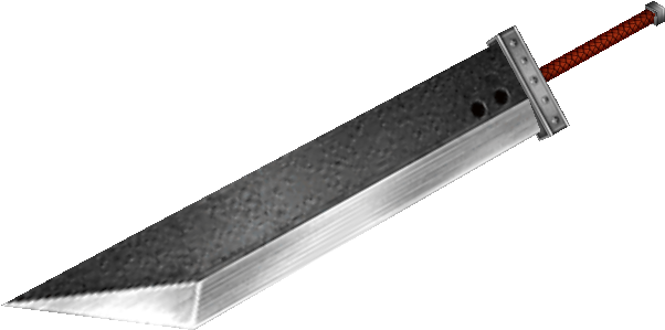 Buster Sword - Cloud Buster Sword Png (605x305), Png Download