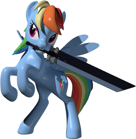 3d, 3d Model, Artist - Rainbow Dash 3d Print (800x600), Png Download