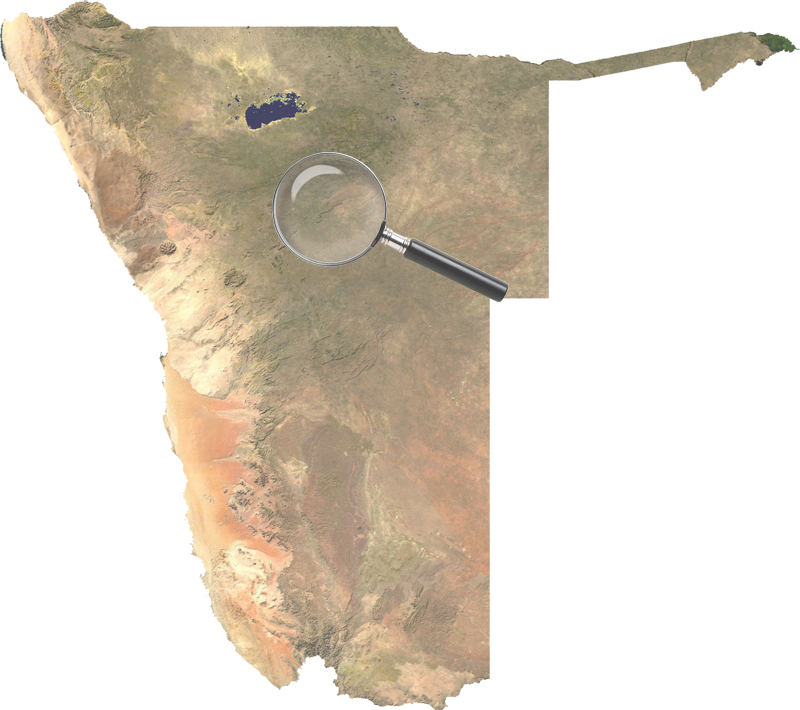 Jagdsafaris In Namibia - Namibia Map (800x710), Png Download
