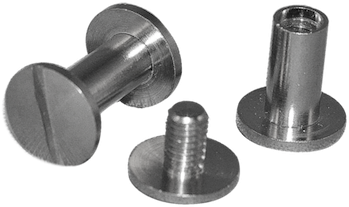 Book Binding Screws Nickel-plated 50 Pieces - Tandy Leather Screw Post 1/4" Nickel Plated Steel 10/pk (500x500), Png Download