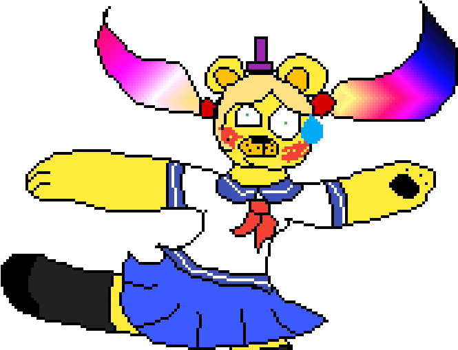 The Yandere Fredbear-chan Censor - Cartoon (1024x576), Png Download