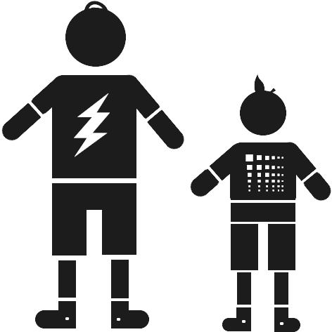 Dad Son Drawing - Big Brother And Big Sister (500x500), Png Download