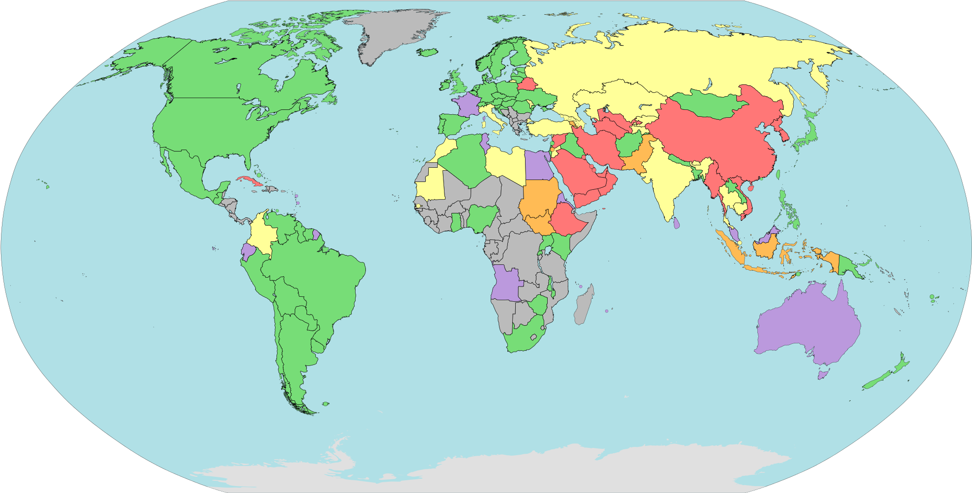 Clip Royalty Free Stock File Internet Censorship World - World Map Without Labels (2000x1027), Png Download