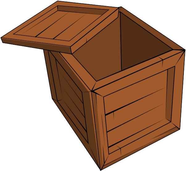 Wood Crate Clipart - Crate Clipart (640x640), Png Download