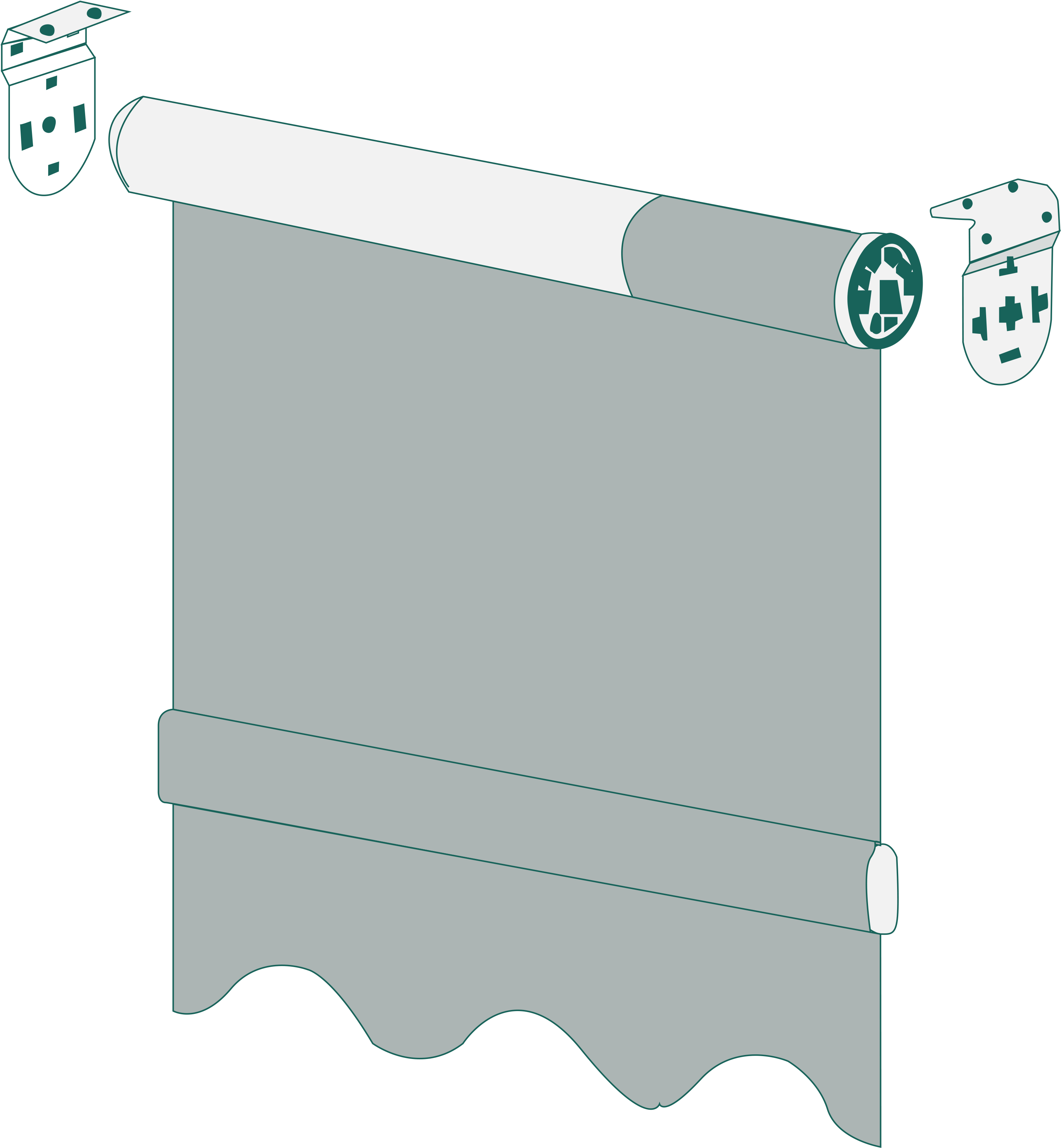 1019 1 - Roller Blind Pin Bracket (3032x3279), Png Download
