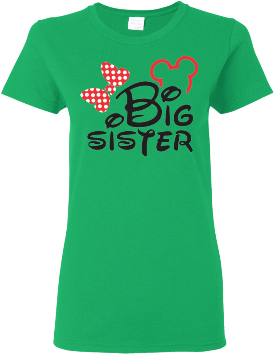 Big Sister Mickey For Light Colored T-shirt - T Shirts Mexico Rusia 2018 (1155x1155), Png Download