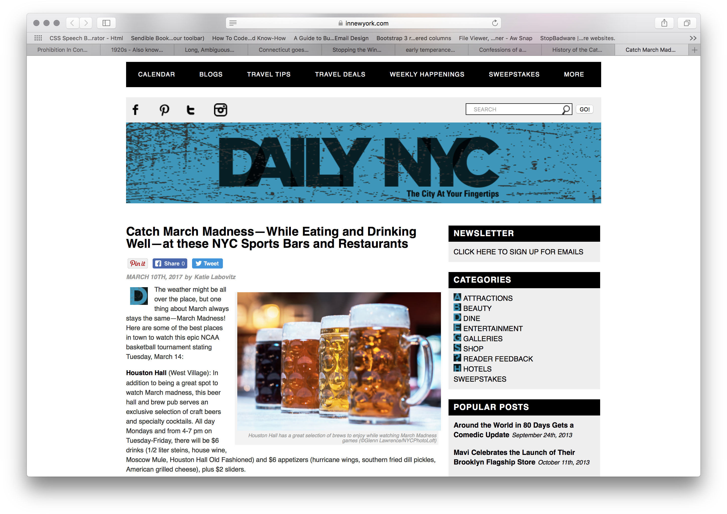 Catch March Madness While Eating And Drinking Well - New York City (2890x2058), Png Download