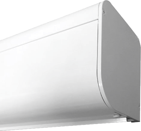 L Black Top Cassetted Blinds - Air Conditioner (471x437), Png Download