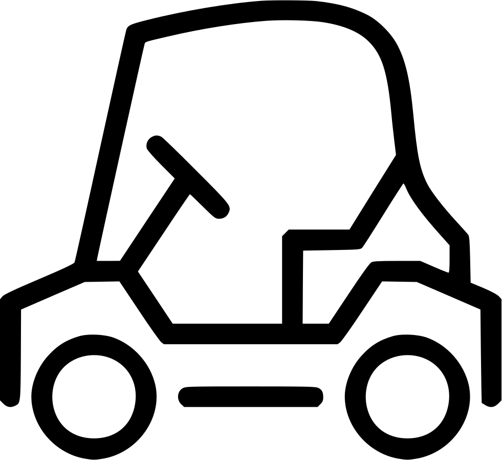 Golf Car Cart Electric Comments - Golf Car Icon Svg (981x898), Png Download