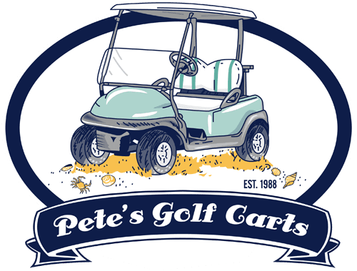 Pete's Golf Carts Logo - Golf Cart Logo (500x380), Png Download