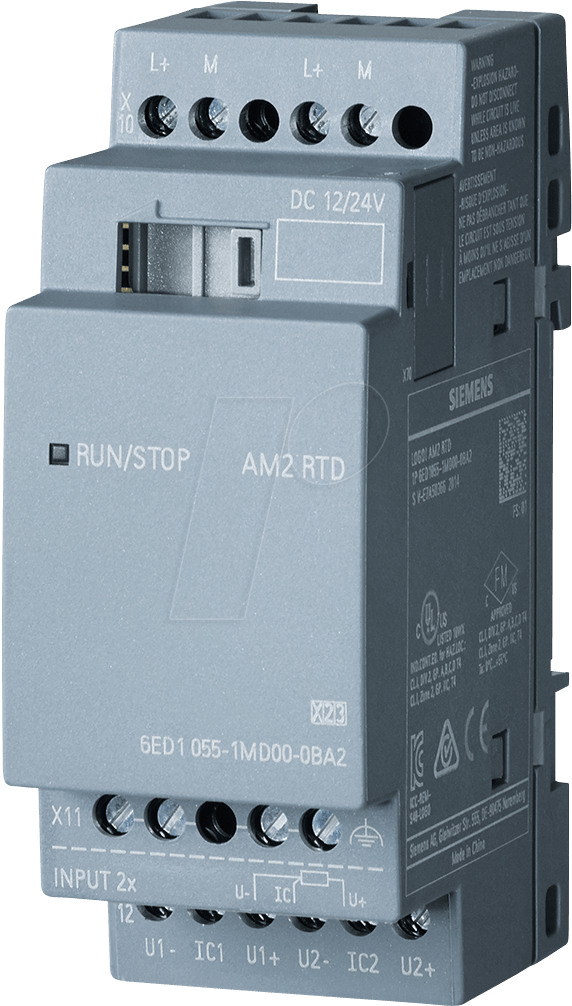 Logo 8 Am2 Rtd, Expansion Module Siemens 6ed1055 1md00 - Siemens Logo Am2 Aq (630x1043), Png Download