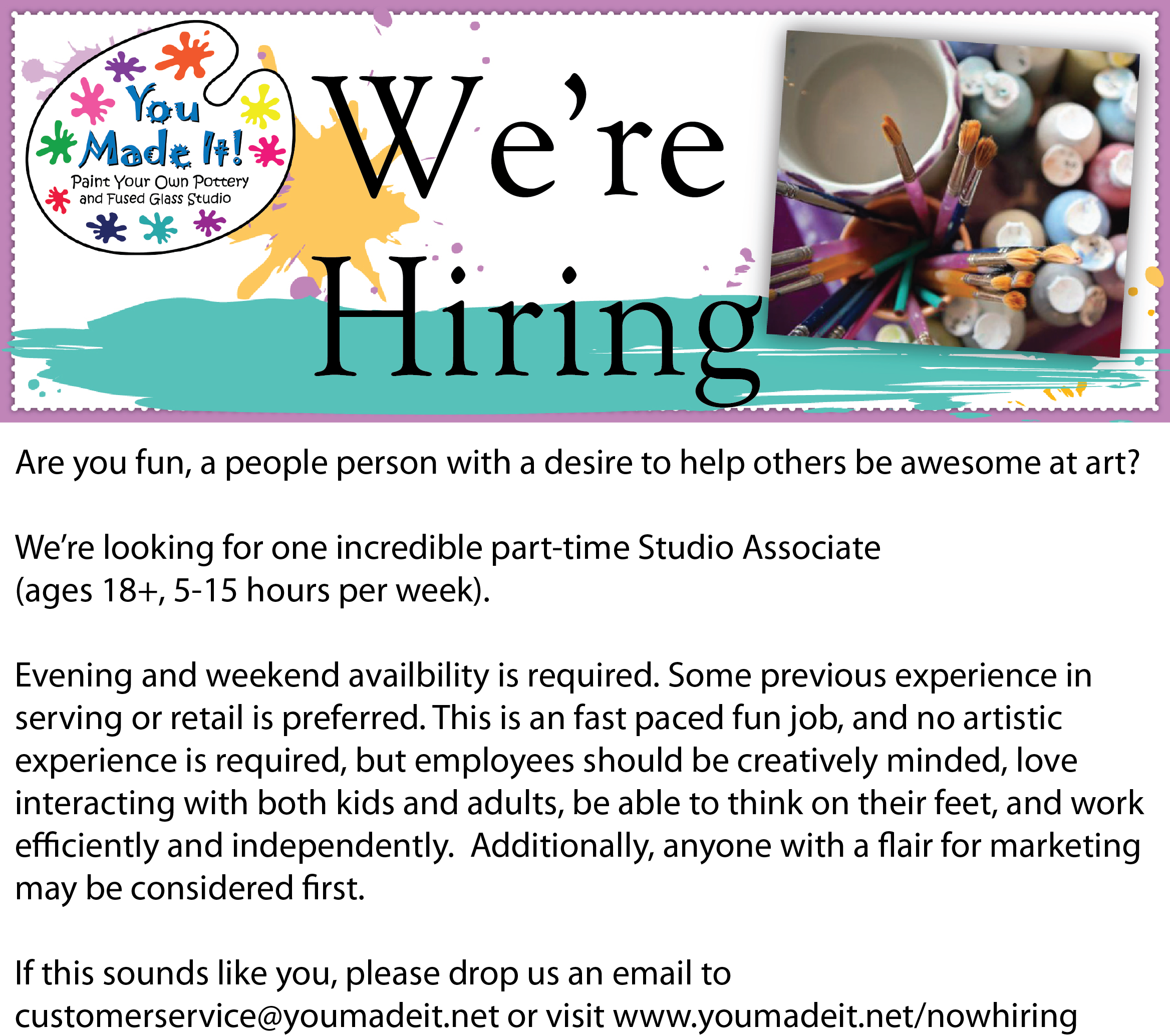 Are You Fun, A People Person With A Desire To Help - Paint Pottery (2336x2069), Png Download