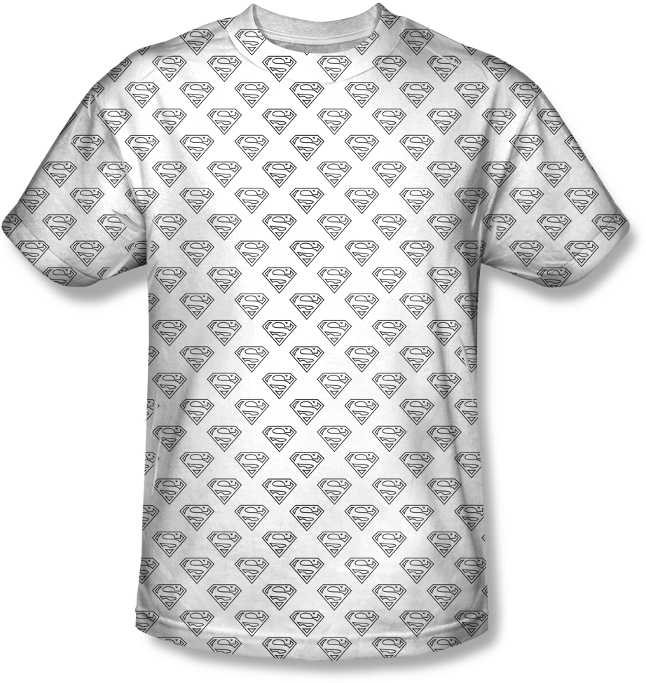 Superman - Shields All Over T-shirt Size M (1000x1000), Png Download