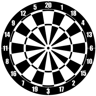 Target Darts Sport Darts Machine The Exact - Dart Board Black And White (480x340), Png Download