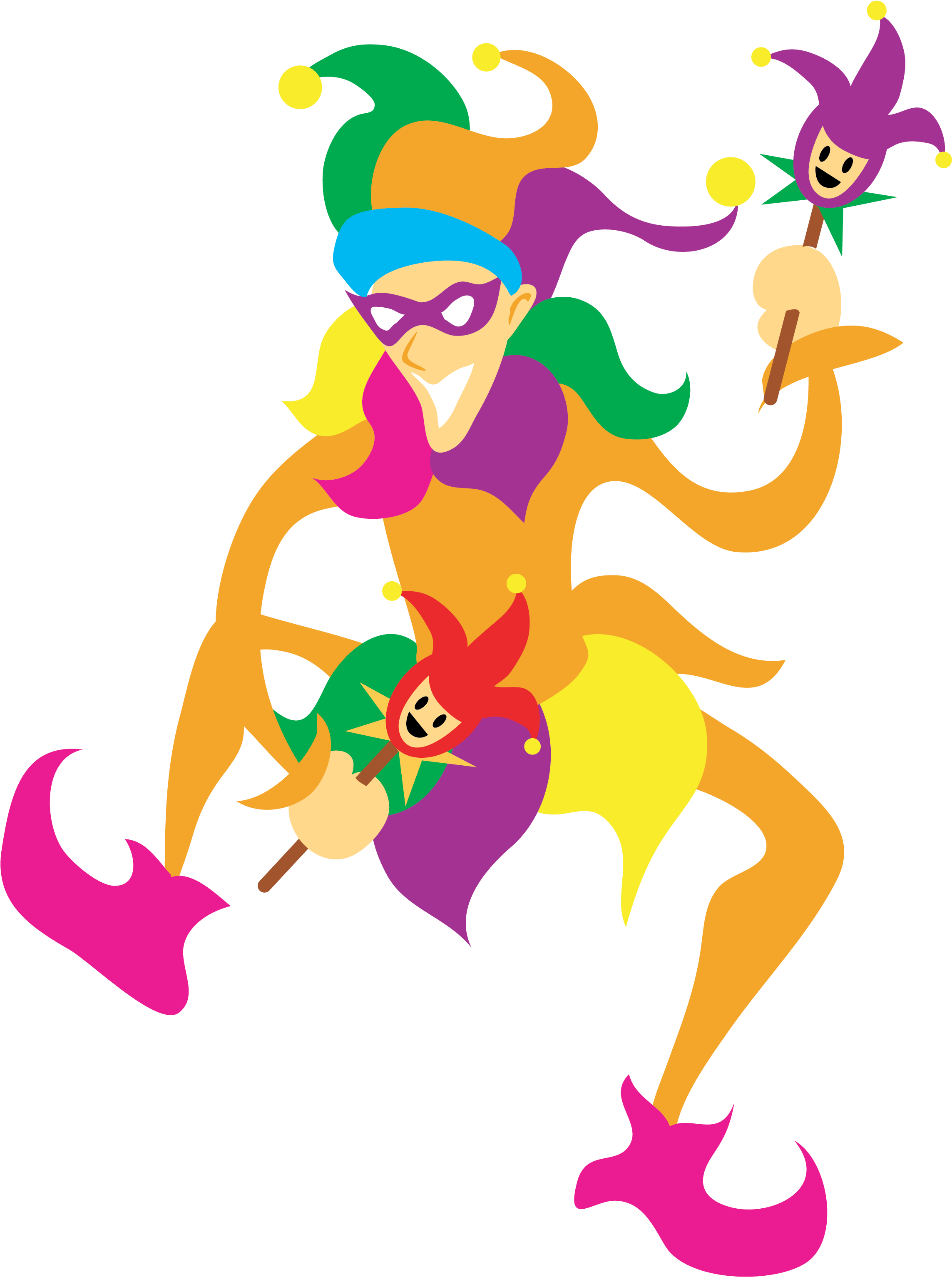 Mardi Gras Jester - Jester Clipart Transparent (2550x3300), Png Download