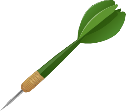 Dart Png - Green Darts Clip Art (401x354), Png Download