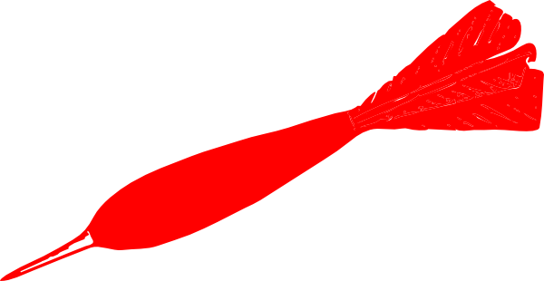 Red Dart - Red Dart Clipart (600x310), Png Download